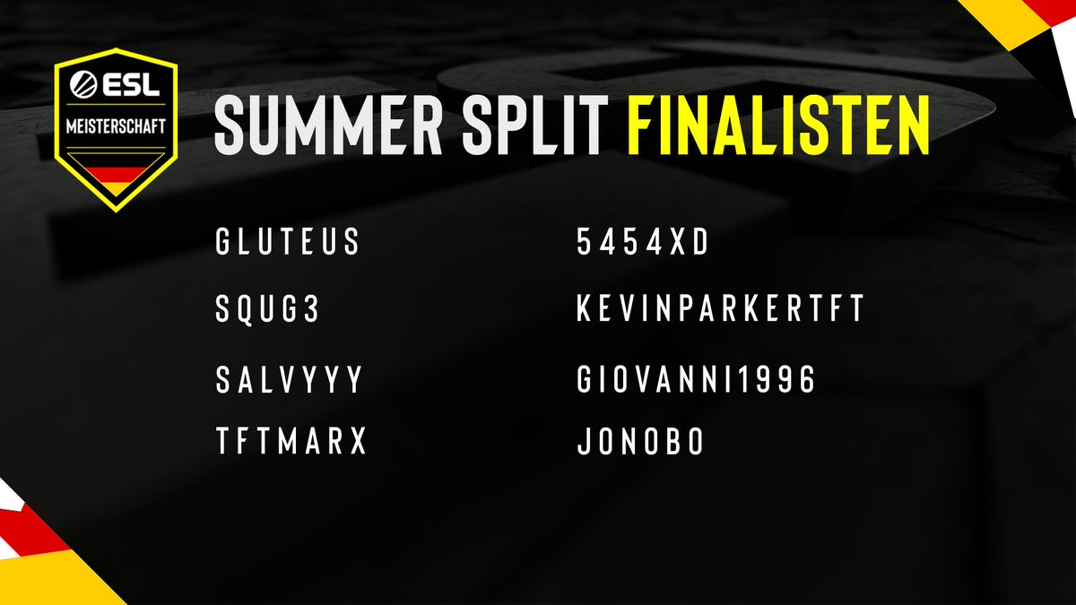 Am Dienstag ging der reguläre TFT Summer Split der <a href="/ESLGermany/">ESL Germany</a> zu Ende. Glückwunsch an alle Finalisten! 😎👏

Das große Finale findet 27.08.2022 statt 🥳.