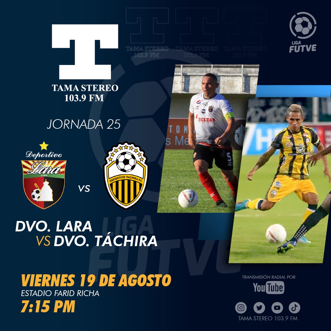 La primera de las seis finales! 🤩

El Deportivo Táchira visitará al Deportivo Lara en Barquisimeto para Disputar el primero de los últimos 6 compromisos de la Liga futve.

El aurinegro no puede dejar más puntos en el camino y está obligado a sumar de a tres puntos.