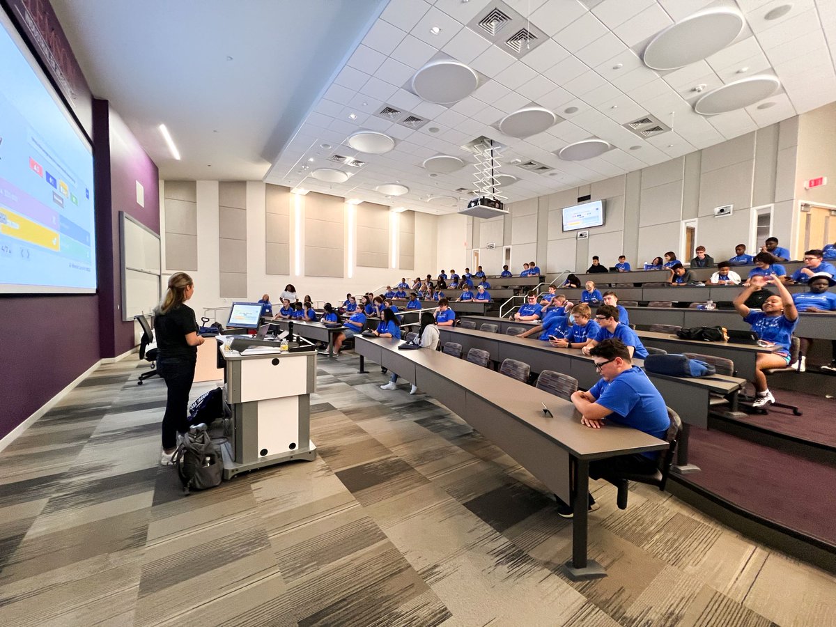 SCBiotech's tweet photo. Middle school students at @ClemsonUniv's GE Next Engineer camp enjoyed playing #RadLabSC, at a recent workshop hosted by Skillionaire Games. @skillsgapp 

#RadLabSC #STEMeducation #GENextEngineers https://t.co/cx4YSfPJ9I