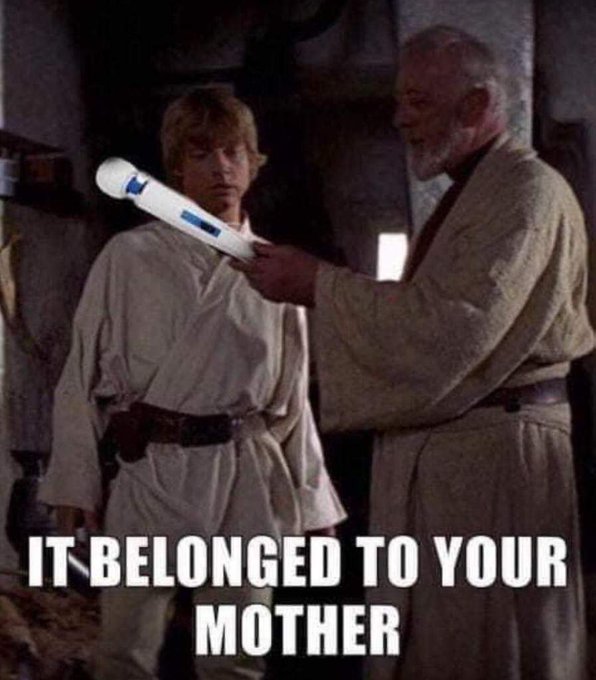 I have some stuff to give you. This lightsaber belonged to your father. And this... she called it R2-Deeper-Harder<a href="/tag/projectqt"class="tags"><span>#projectqt</span></a>