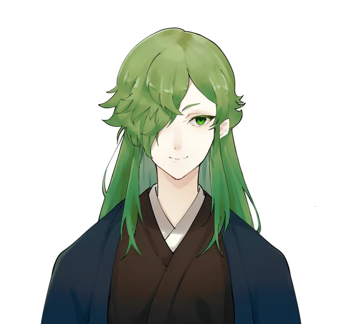十年経って髪が伸びた。 