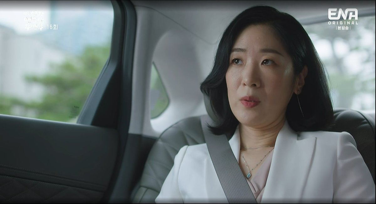 Tae Sumi is letting go of her ambition for the office, will take time to reflect on what has happened. 

Okay, I am a little surprised at how peaceful things turned out. But Han CEO... this woman 

"I'll let it go this time round." - Han CEO. 
 #ExtraordinaryAttorneyWooEp16