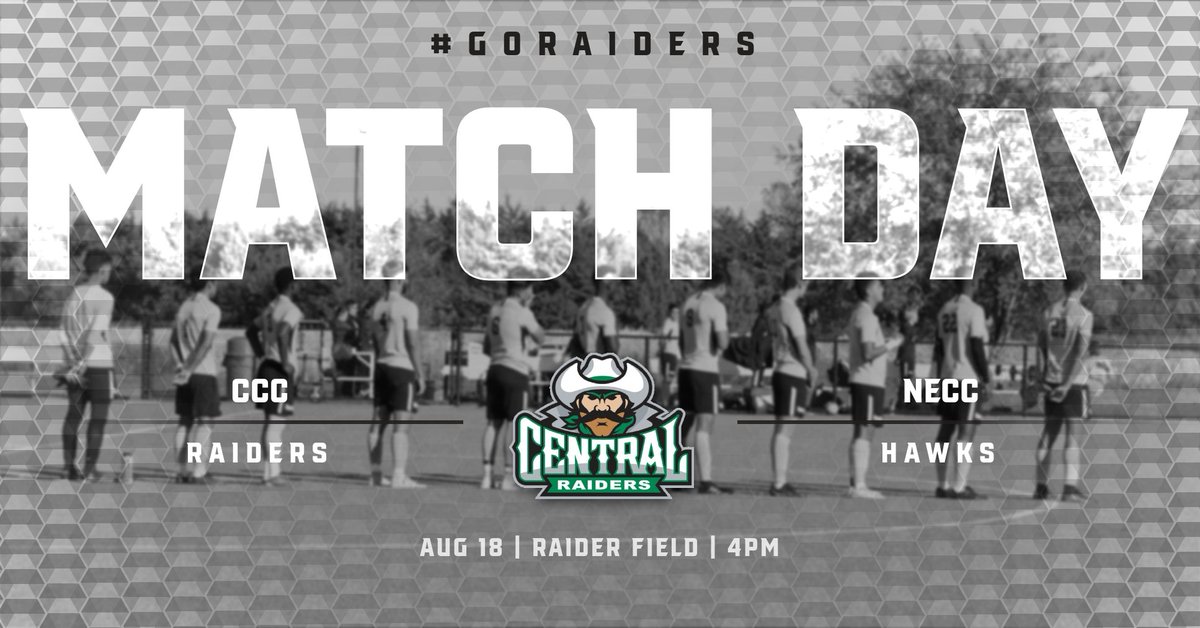 CCCRaiderSoccer's tweet photo. 🚨GAME DAY🚨 

It's that time of the year again! Join us today in our first official match of the season! 🔥 

📺https://t.co/ZXcsciYm59 

#GoRaiders
@nebraska_talk @NJCAA_Soccer https://t.co/rdi57yn1jM