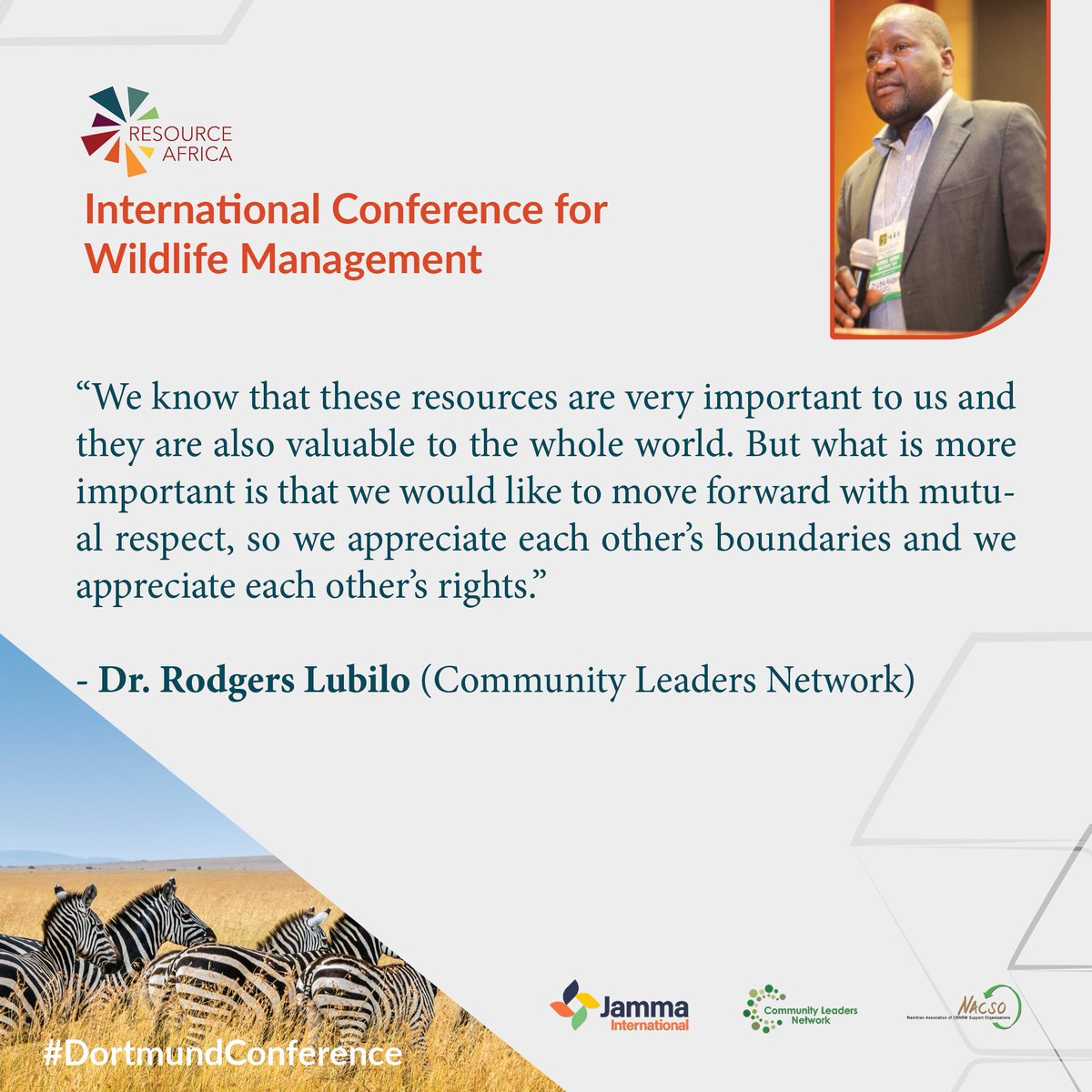 During the #DortmundConference, one of the key themes of the <a href="/LeadersSouthern/">Community Leaders Network of Southern Africa</a> representatives was the need for respect between Europe and Africa when working together on environmental issues. <a href="/lubilo_rodgers/">Rodgers Lubilo</a> of Zambia emphasised this point. #LetAfricansDecide #conservation #CBNRM