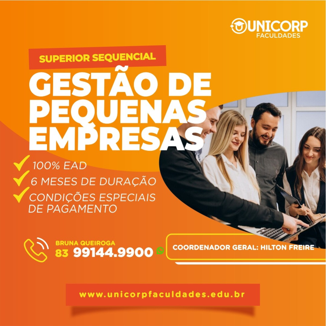 UnicorpF's tweet photo. Matrículas Abertas ✅

No curso o conhecimento de natureza da pequena empresa:... https://t.co/8NPfeYt9u7 https://t.co/T1TrKku2Fq