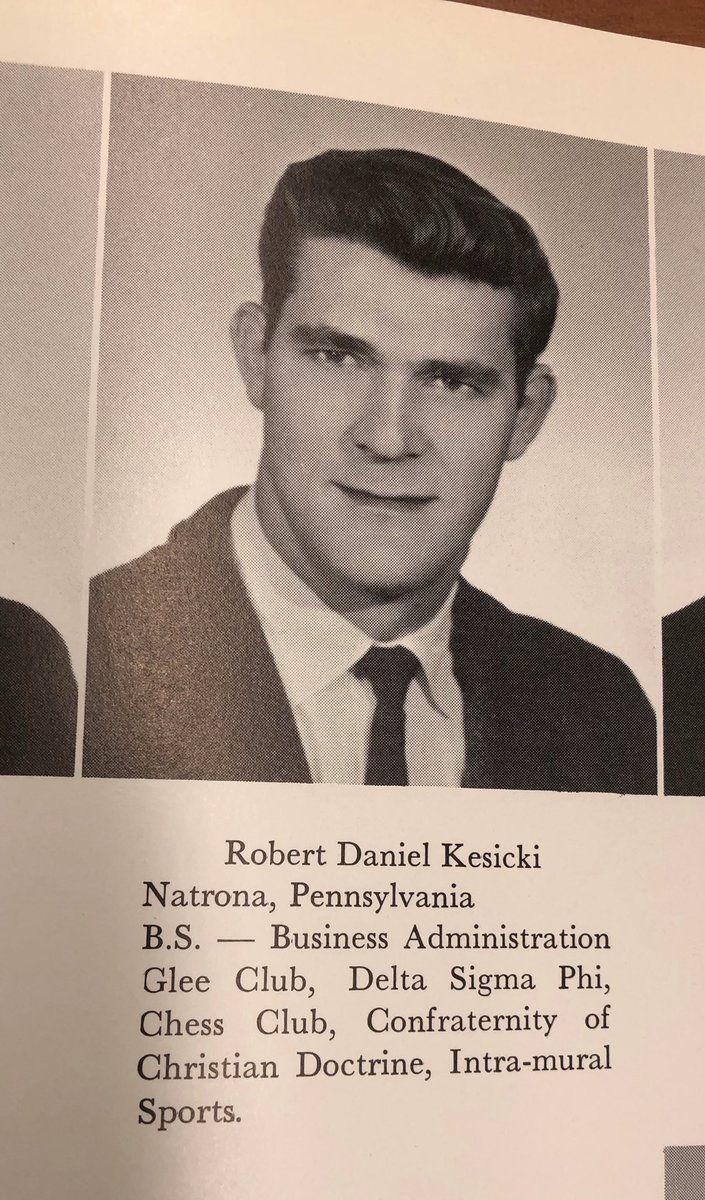 And here’s his <a href="/GannonU/">Gannon University</a> yearbook photo! Happy 90, Dad!