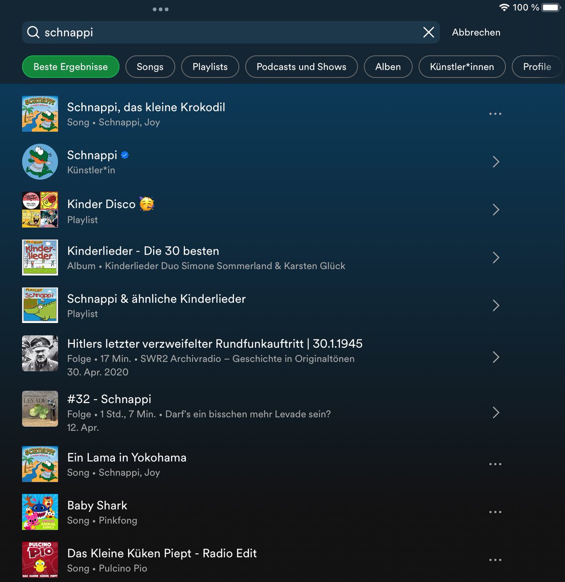 Ein Suchergebnis passt nicht zu den anderen… <a href="/SpotifyDE/">SpotifyDE</a>