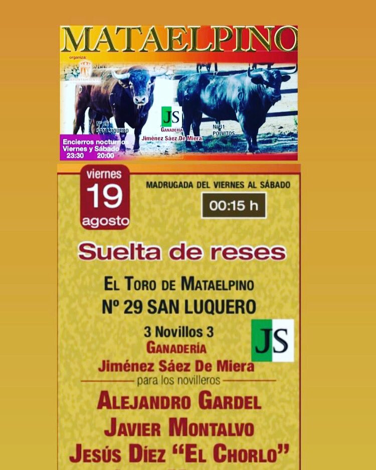 Mañana estaremos en la localidad de MATAELPINO con con Alejandro GARDEL y Jesus Diez “EL CHORLO”