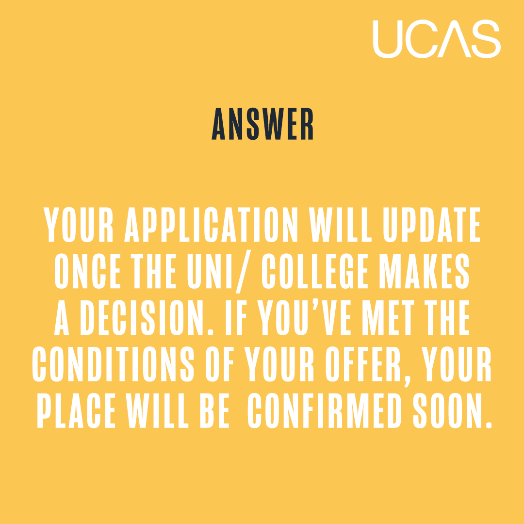 Still waiting for your application to update? 🤔 Swipe to see why this can happen. 👉​ Tip: If you've met the conditions of your offer, give your uni a call and they'll be able to update this for you. #AlevelResultsDay2022