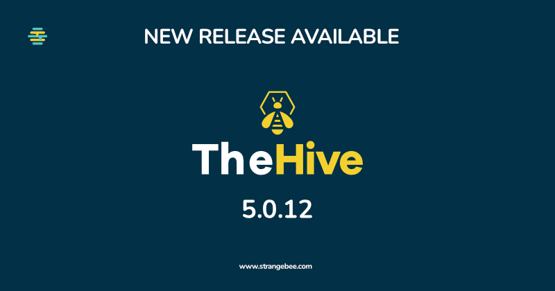 TheHive 5.0.12 has been released. It includes bug fixes and many improvements. Please read the releases notes: buff.ly/3Aw9dbQ #thehive #sirp #incidentresponse #casemanagement #release