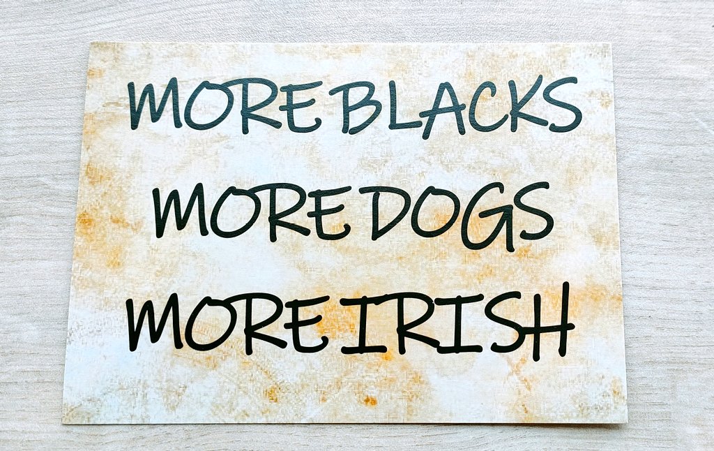 DogAndBean's tweet photo. We have this sign in our windows, and for reassurance: we really mean it. Anyone who has a complaint about it probably isn't the sort of person we want in the cafe. Same goes for the wall of pride flags that says "we're queer all year". https://t.co/qQ2eqhSwAu