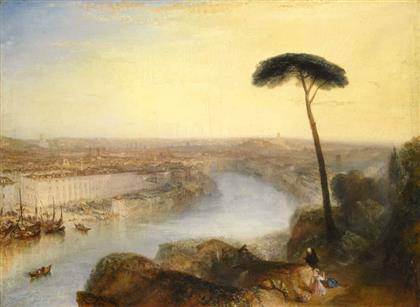 Beauty is truth, truth beauty, – that is all/Ye know on earth, and all ye need to know. 

 John Keats
#PensieriLeggeri #SalaLettura
Rome, From Mount Aventine. William Turner
