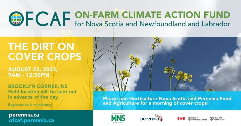 Join HNS and Perennia for The Dirt on Cover Crops on Tuesday, August 23! Register at perennia.ca/eventer/the-di… <a href="/NSPerennia/">Perennia Food and Agriculture Corporation</a> #NSag