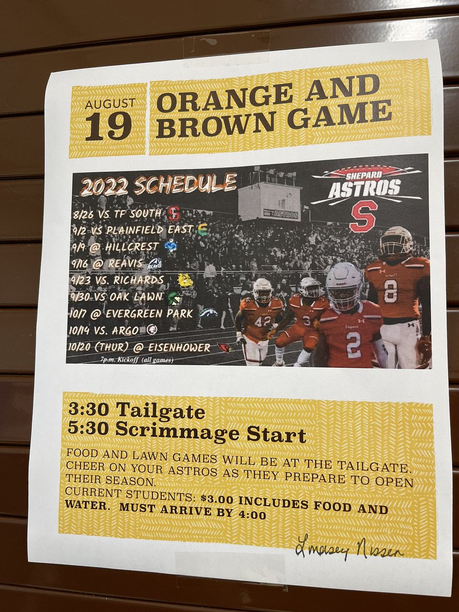 AstroTvMelisaE's tweet photo. Welcome back to school astros, tomorrow August 19 we have our orange and brown game. Come in and support our football teams @AstroworldMedia https://t.co/XT01Mb9XBg