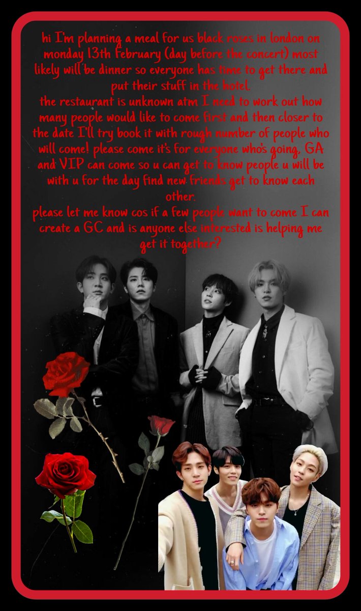 WoosungsBrose's tweet photo. Pls read if ur going to the rose concert in london in February #therose #TheRoseWorldTour #theroselondon https://t.co/JGobePNuQK