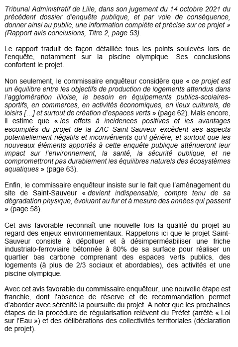 standendievel1's tweet photo. La Ville de #Lille se réjouit de l'avis favorable, sans réserve ni recommandation, du commissaire enquêteur suite à la nvelle consultation relative au projet #SaintSauveur
Un avis qui acte sans équivoque la qualité &amp; le bien-fondé du projet au regard des enjeux environnementaux➡️ https://t.co/1YYz9CGZ2E