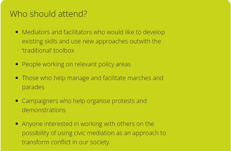 Sign up for our discussion & skill-sharing online session: Using mediation at protests and demonstrations. 6.30 pm on Monday 22 August: eventbrite.com/e/using-mediat…  // @ScotMediation @youngmediators @CollofMeds @MediationNI @nfpb1  @LisaCumin @LawOfProtest @peacefoundation @SMEWN1