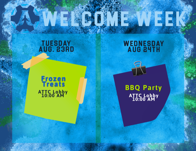 Are you ready for the start of the fall semester? We are! 

Check out how we'll be celebrating Welcome Week next week! #WelcomeWeek2022 #college #fall2022