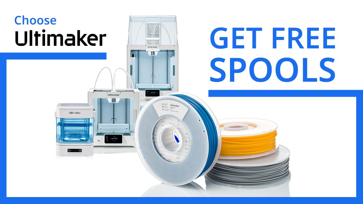 VoxelFactory's tweet image. With the purchase of any Ultimaker 3D printer and/or hardware products, get filament spools for FREE!
Conditions apply.
For more information, visit⬇️
voxelfactory.com/pages/ultimaker
#3dprinters #3dprinting #ultimaker #3dprint