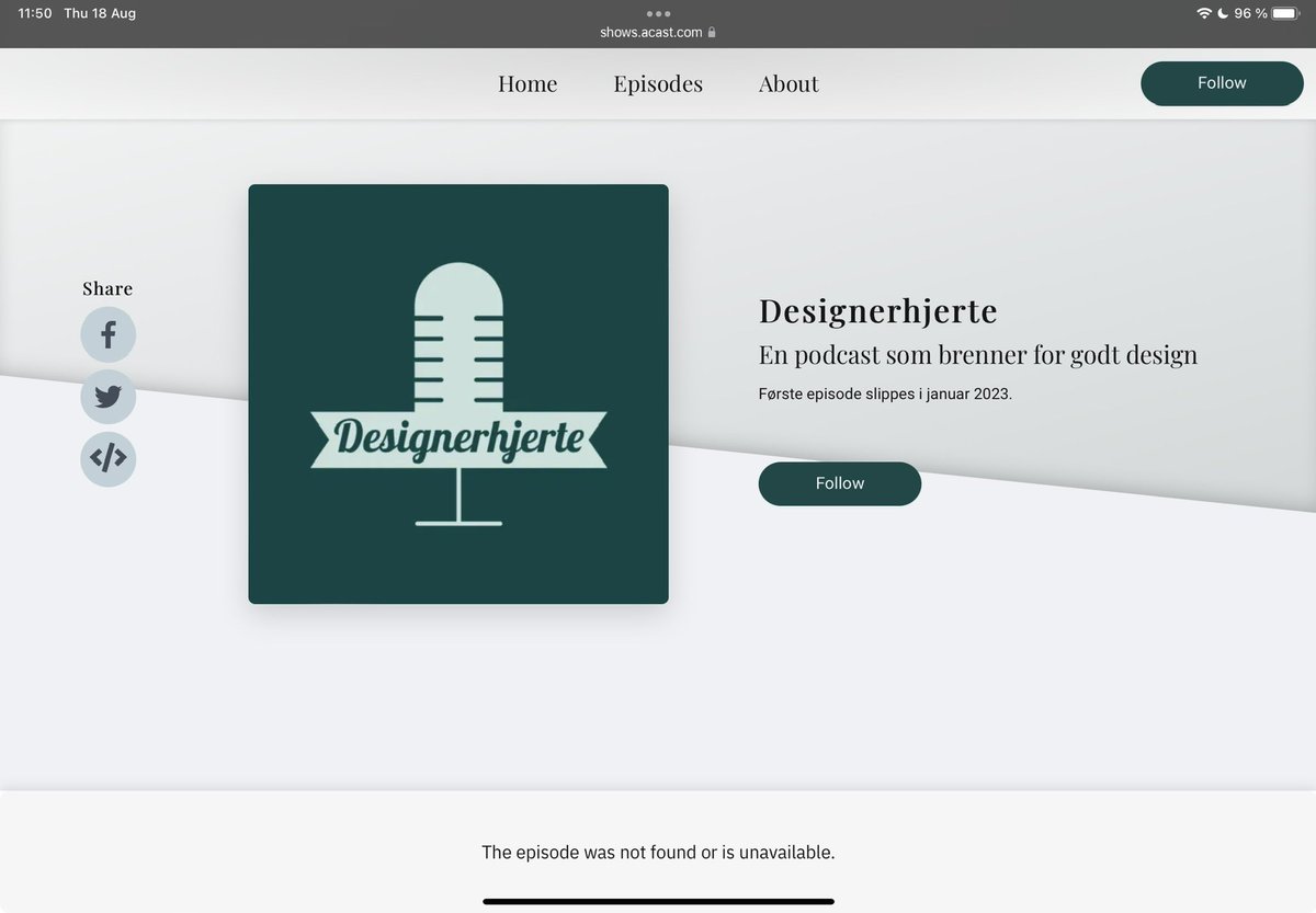 designitj's tweet photo. Designerhjerte har fått nettside på Acast! 🎉 Der finner du også mange andre kjente podcaster, som «Thomas og Harald skriver dagbok», og «Truls ala Hellstrøm» podcasten: https://t.co/hVGo200iJp. ☺️🎙 #designerhjerte #podcast https://t.co/87nWIfhoen