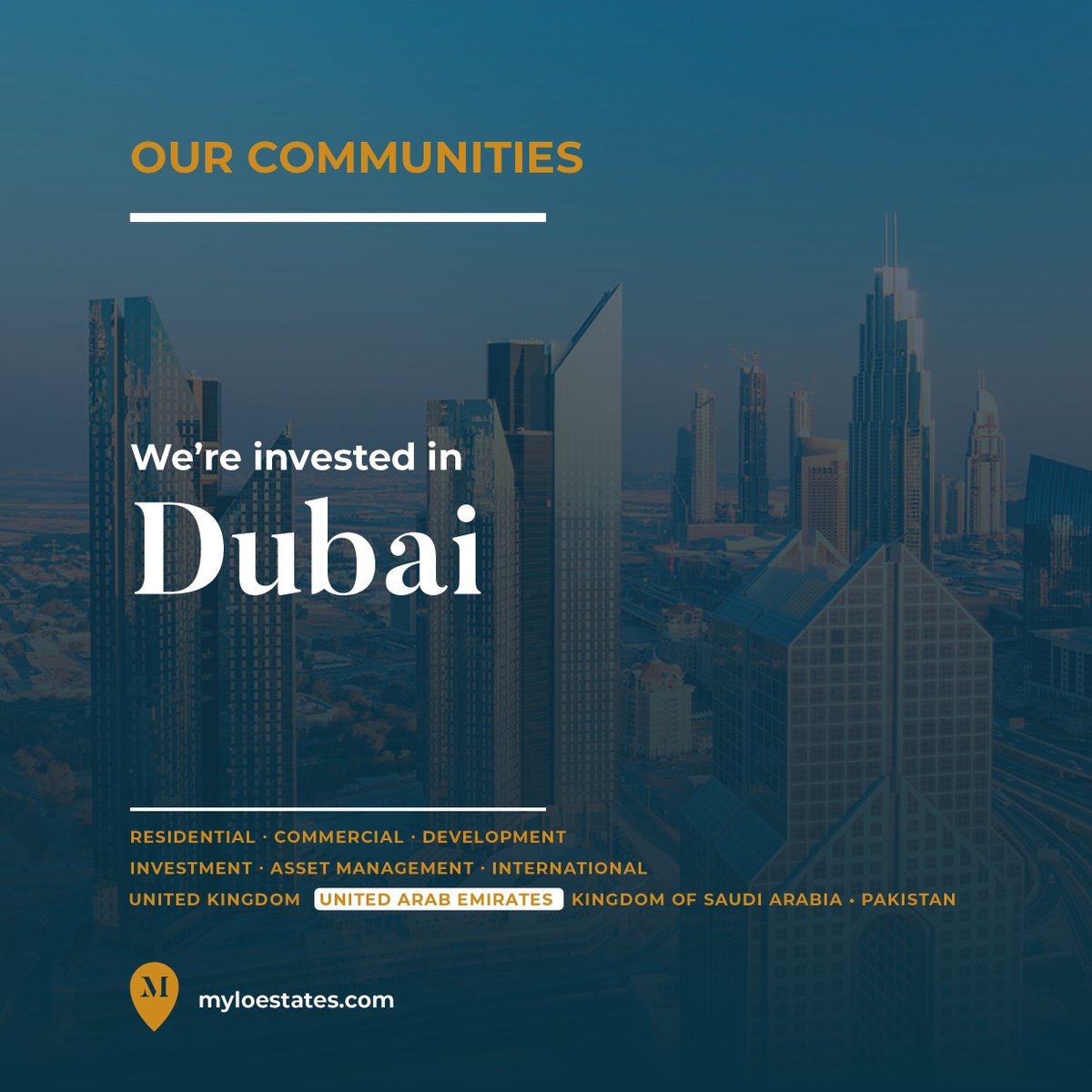 Strategically located between 'East and West', a major cosmopolitan city, Dubai is known as the #cityofinnovation and a world leader for #AI, #robotics and #fintech. 
Invest in the region's business and cultural hub.
#dubairealestate  #internationalinvestment  #wealthmanagement