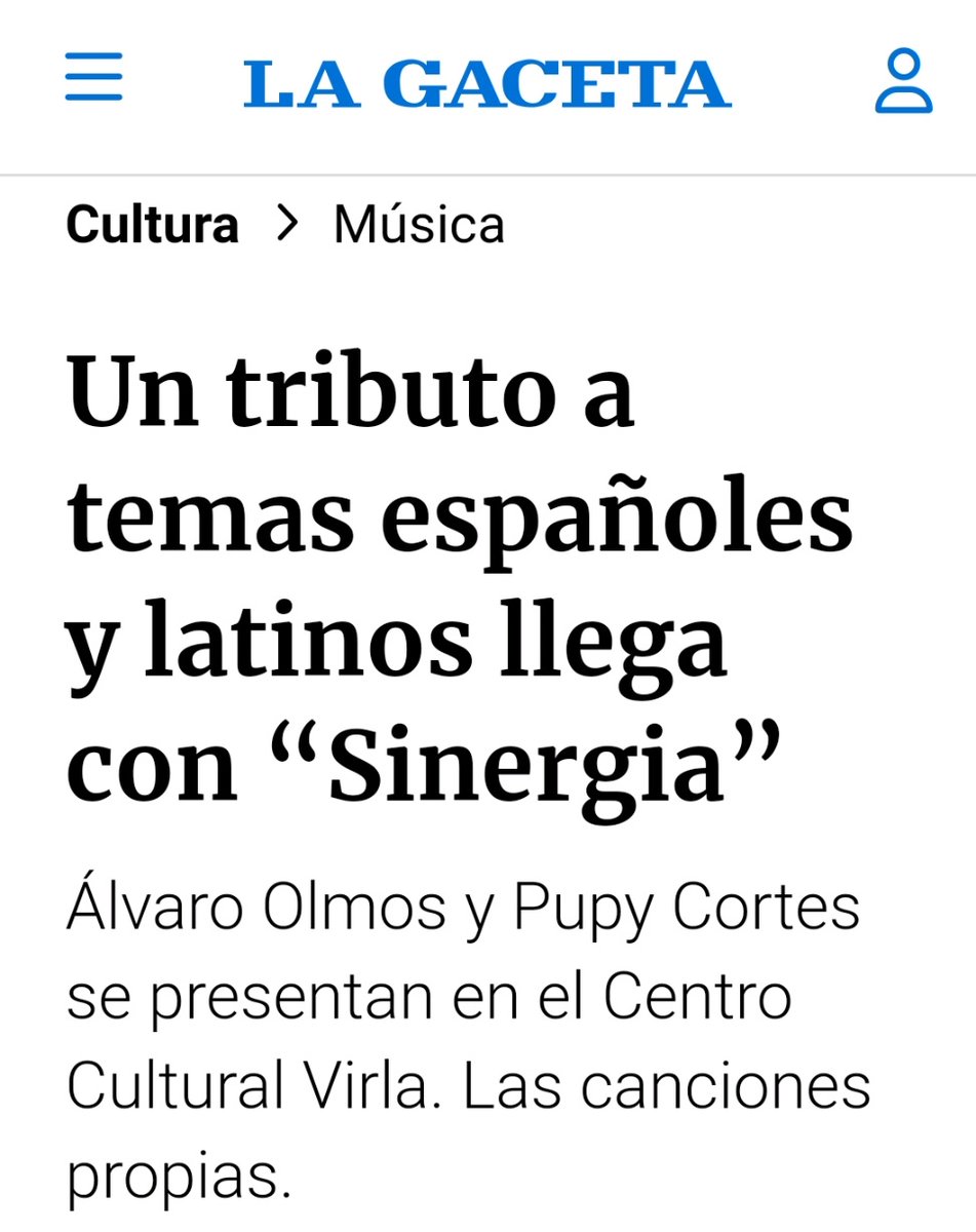 AlvaroOlmos_F_C's tweet photo. Esta noche 21hs llega #Sinergia a la sala del #CCulturalVirla @Prensavirla 🎙🎶🎶
@LaGacetaTucuman
https://t.co/OYPRAyRilJ 

#AlvaroOlmos #pupycortes #Tucuman #Argentina #musica #espectaculo #Entretenimiento https://t.co/N4d2WZBKIx