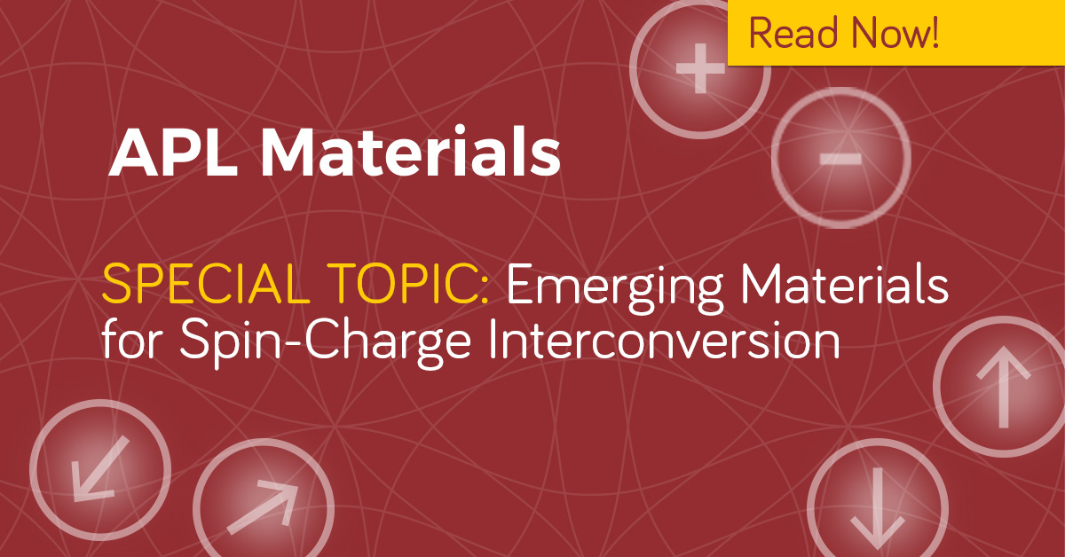 AIP_Publishing's tweet photo. This Special Topic aims to highlight the recent advances in #emergingmaterials discovery &amp; design with potential for #spinchargeinterconversion, including new-materials prediction, synthesis, characterization of spin-charge interconversion &amp; more. https://t.co/wT9F2zPKB3 https://t.co/GrisGEIBxj