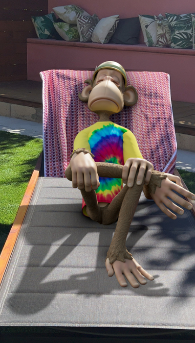 alexisohanian's tweet photo. Get ready. @InvisibleUniv has been working on an animated reality show called @r3almetaverse, starring a Bored Ape, Cool Cat, Doodle, World of Women and Roboto. Guess who the Bored Ape is? https://t.co/MOkP4HtlII