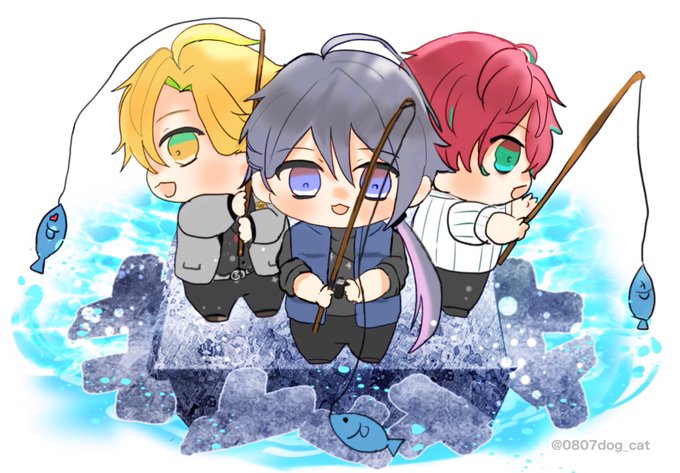 「fishing multiple boys」 illustration images(Latest)