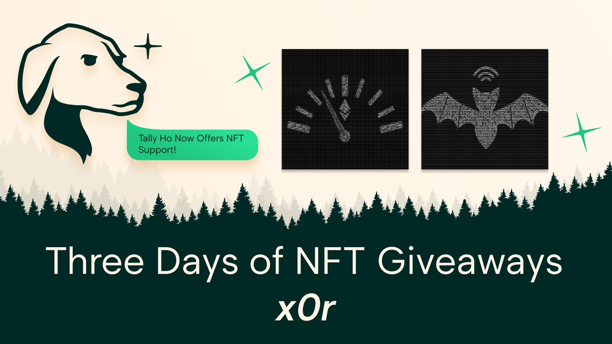 taho_xyz's tweet photo. Tally Ho now supports Ethereum and Polygon NFTs 🙌

3 days of NFT Giveaways 🎉

🎁 @x0rart @mevarmyofficial Gas #534/2309
🎁 @x0rart @mevarmyofficial Ultrasound #249/382

To enter 👇
✅ RT
✅ Reply with a screenshot of your Tally Ho wallet (download at https://t.co/KwOR6DVeeC) https://t.co/VQmgVFPMCJ