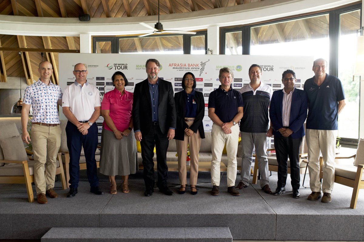 AfrAsiaMRUOpen's tweet photo. Magnificent morning at @MC_Le_Golf, hosting the official press conference to launch this year's AfrAsia Bank Mauritius Open on the @DPWorldTour &amp; @Sunshine_Tour.

@AfrAsiaBank 

#Mauritius
#Paradise
#Sea
#Sun
#Golf
#GolfInMauritius https://t.co/e6TFUgVGt5