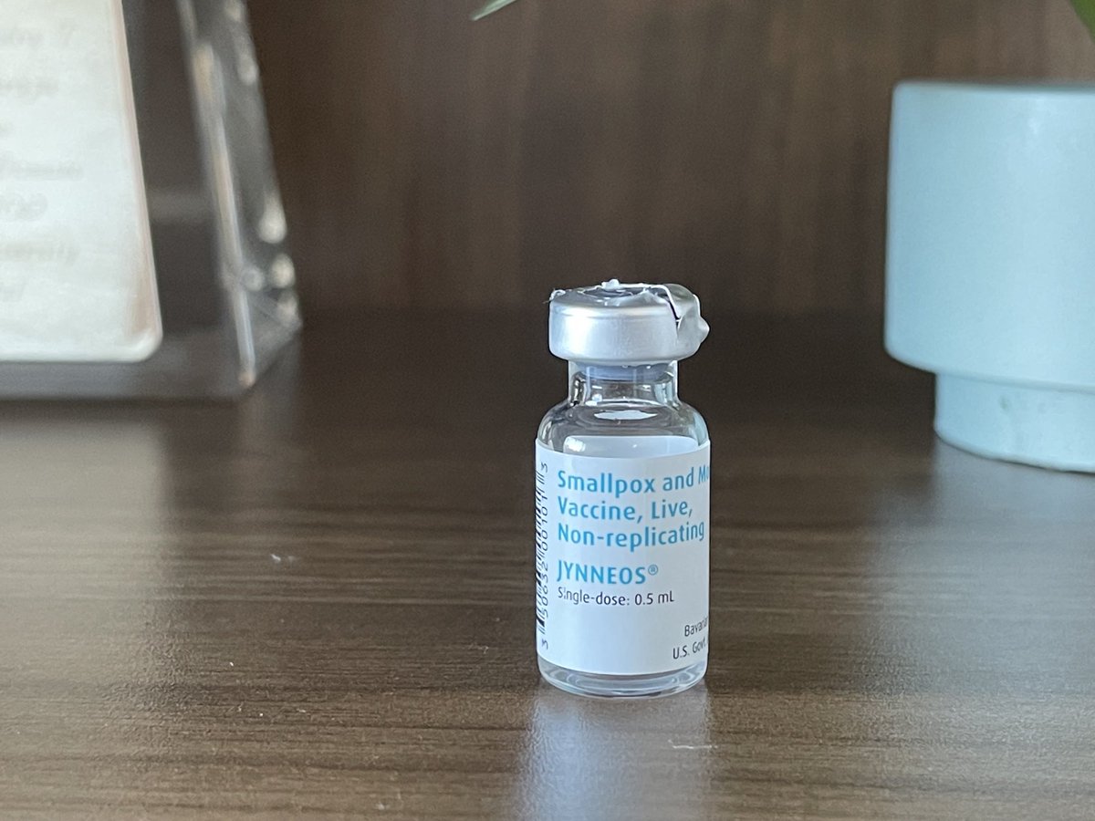 Never thought we would be administering smallpox vaccine again when I went into ID. Here you go- first dose administered in our office