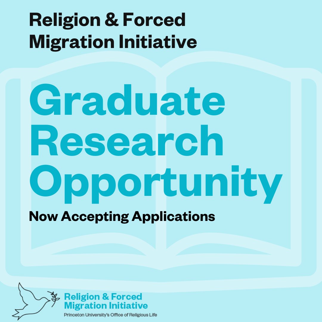 OrlPrinceton's tweet photo. We are seeking proposals from graduate students in any field for projects that make use of the Religion &amp; Forced Migration Initiative’s oral history archive. Click here for more info: https://t.co/QjTvxt4nM0 https://t.co/nWzbQGPiGc