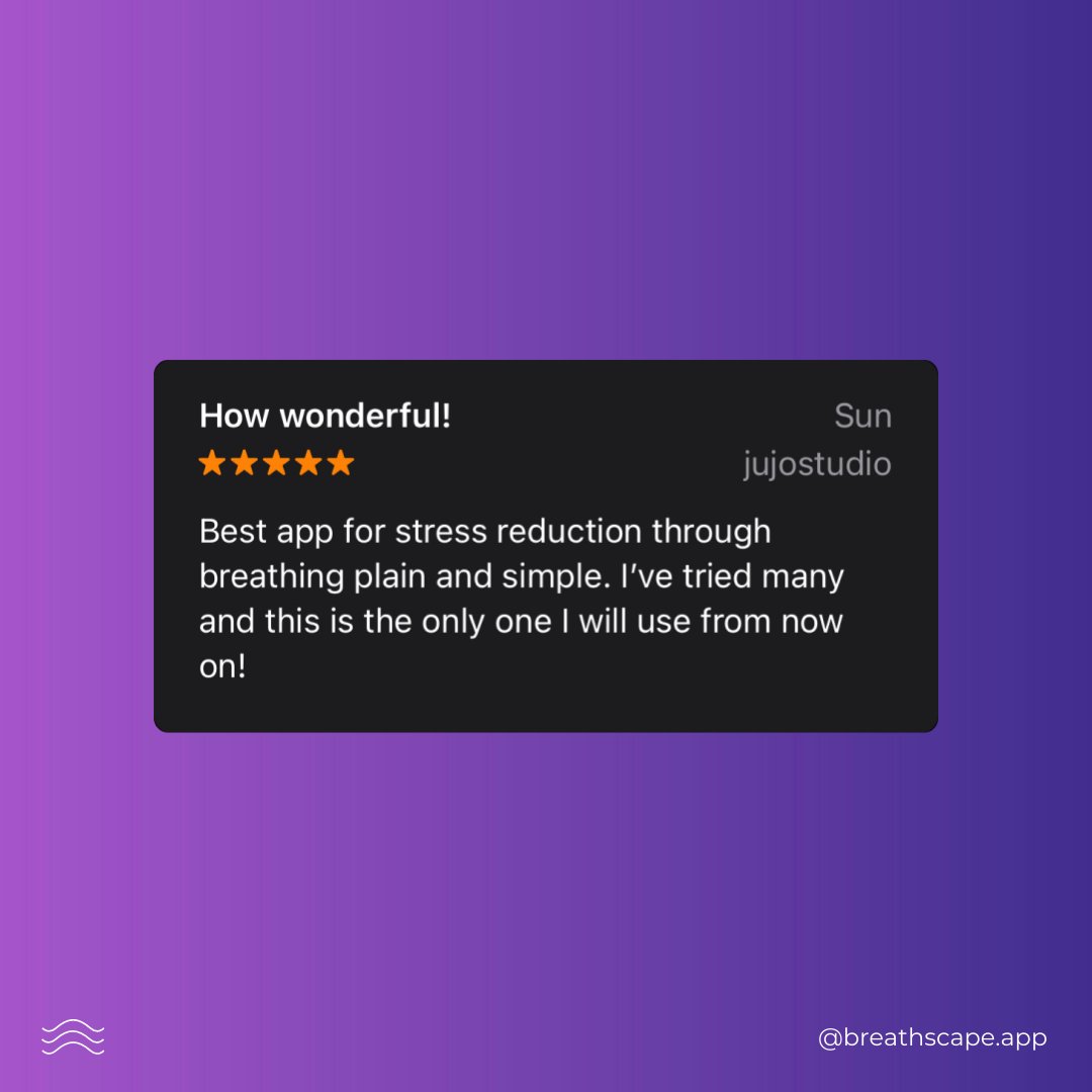 breathscapeapp's tweet photo. Are there other breathing apps out there? Yes. Do the other breathing apps create a soundtrack from your breath and provide guided meditation that changes based on your breathing? Nope! Breathscape is unlike any other experience out there 💯#breathscape #deepbreathing #relaxation https://t.co/bNZ9sFppOd