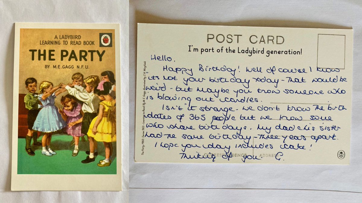 frommetoyou01's tweet photo. The last in our series of shortlisted postcard entries to our competition. A lovely card all all about birthdays from Glen 🎉🎂. A light-hearted boost for someone living with cancer who may just need some kind mail today 💌✍️.
#DonateALetter #PostcardAddict https://t.co/EzFmYYgNhS
