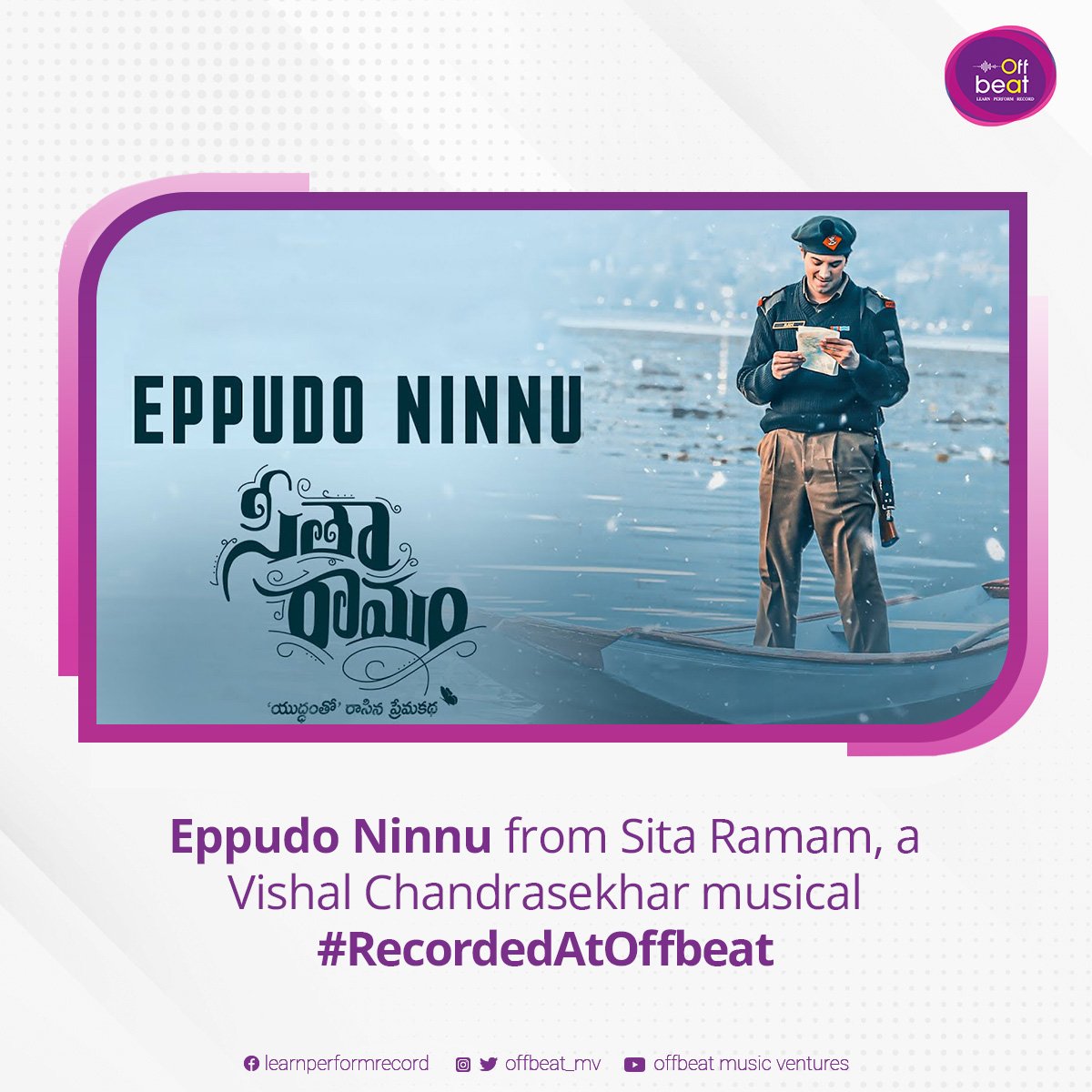 offbeat_mv's tweet photo. So happy to have recorded the scintillating #UraiyumTheeyil and #EppudoNinnu from #SitaRamam

A @Composer_Vishal musical
Sung by #YazinNizar
Lyrics by #AnantaSriram

#RecordedAtOffbeat

#Offbeat #Music #DulquerSalman #MrunalThakur #VishalChandrasekhar #RecordingStudio #Chennai https://t.co/4yI9saryzg