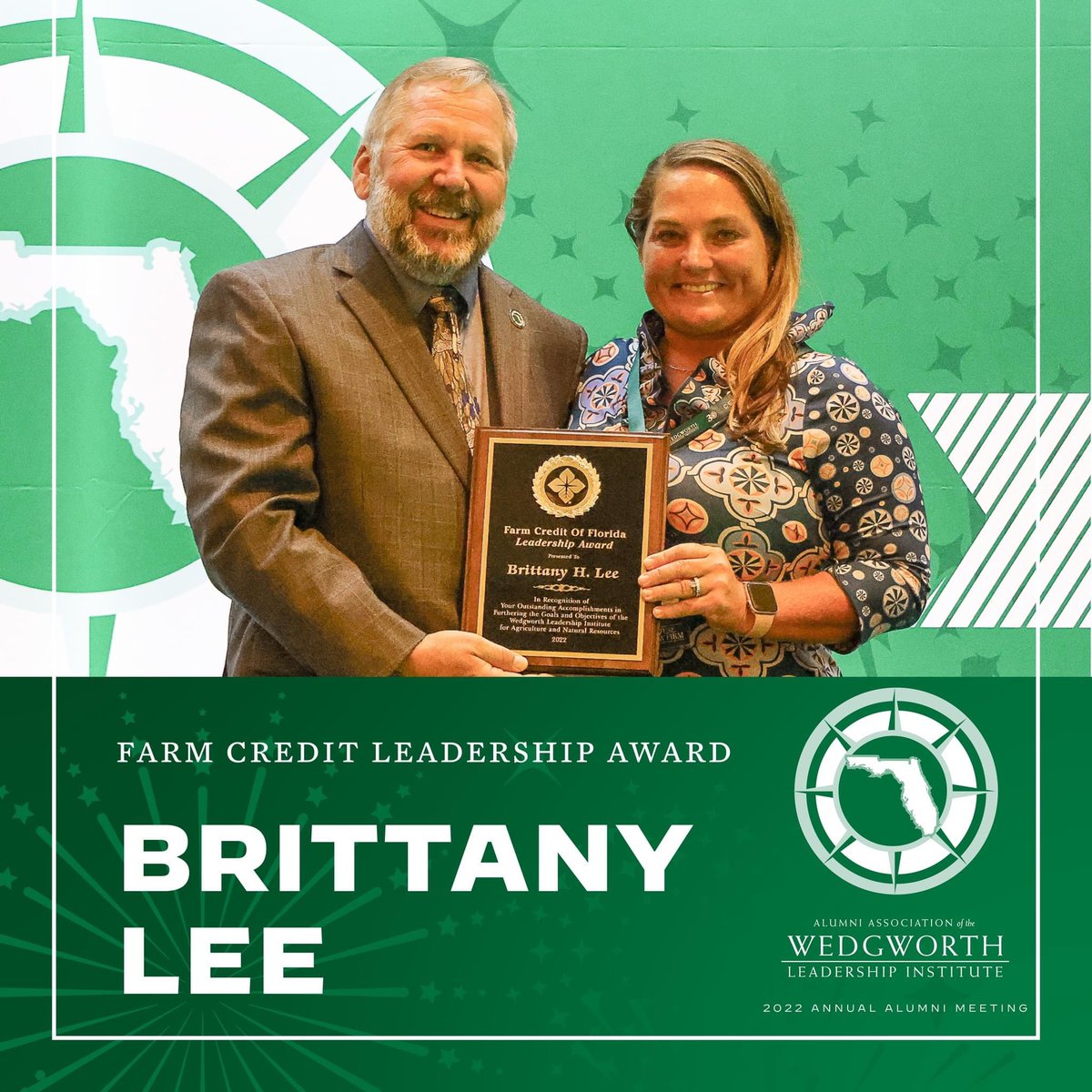 Class IX alumna <a href="/brittanyhlee/">BHL</a> was awarded the Farm Credit Leadership Award. This award recognizes a WLI alumni who has applied what they learned in the program to make an immediate and/or lasting impact on their industry, organization, and community. Congrats, Brittany!