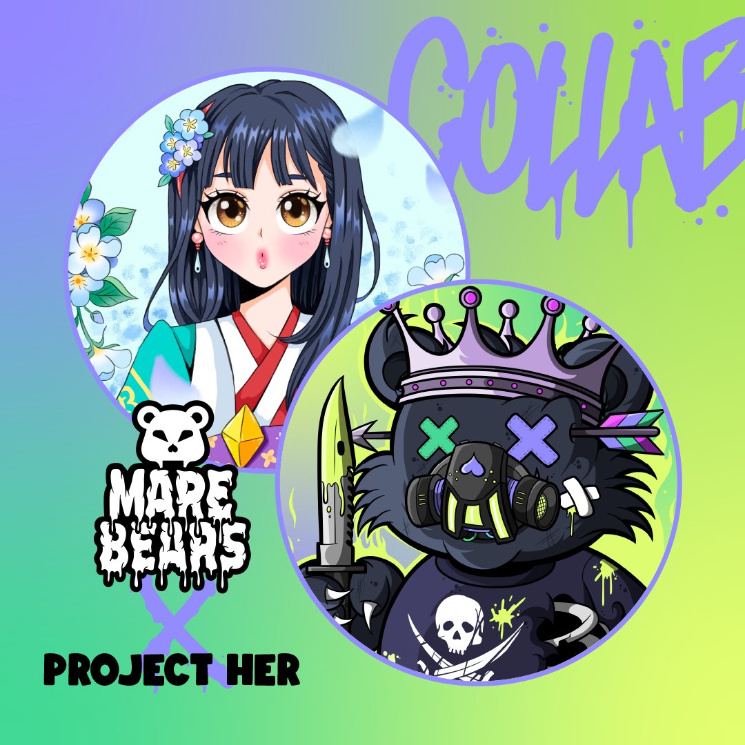 Her (@projecthernft) on Twitter photo Project Her meets Mare Bears
🎉 To celebrate we have a Whitelist Giveaway 🎉
🧸 2x spots for <a href="/BearsRare/">Rare Bears vs Mare Bears</a>
💕 2x spots for <a href="/ProjectHerNFT/">Her</a>
To enter
• Follow
<a href="/ProjectHerNFT/">Her</a>
<a href="/BearsRare/">Rare Bears vs Mare Bears</a>
• Like, RT & Tag 3 Friends
48hrs. ⌛️ Project Her meets Mare Bears
🎉 To celebrate we have a Whitelist Giveaway 🎉
🧸 2x spots for <a href="/BearsRare/">Rare Bears vs Mare Bears</a>
💕 2x spots for <a href="/ProjectHerNFT/">Her</a>
To enter
• Follow
<a href="/ProjectHerNFT/">Her</a>
<a href="/BearsRare/">Rare Bears vs Mare Bears</a>
• Like, RT & Tag 3 Friends
48hrs. ⌛️