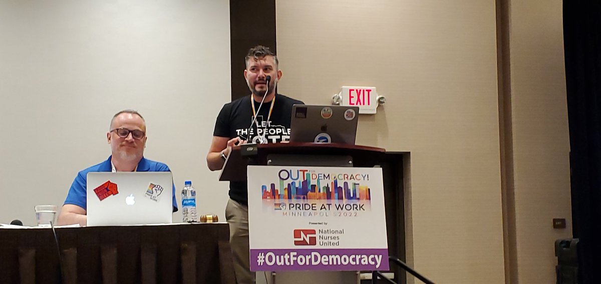 Pride at Work Convention kickoff in Minneapolis. #OutForDemocracy