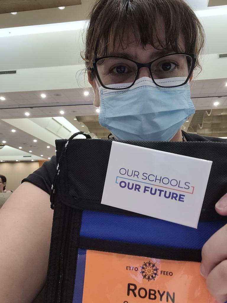 Day 4 at #ETFOAM2022.  I have learned a lot and hope to have the opportunity to be back again! 

I do have to say that I am shocked at the behavior and hurtful words by a few fellow delegates. Shameful. Please be respectful to one another.
#ETFO