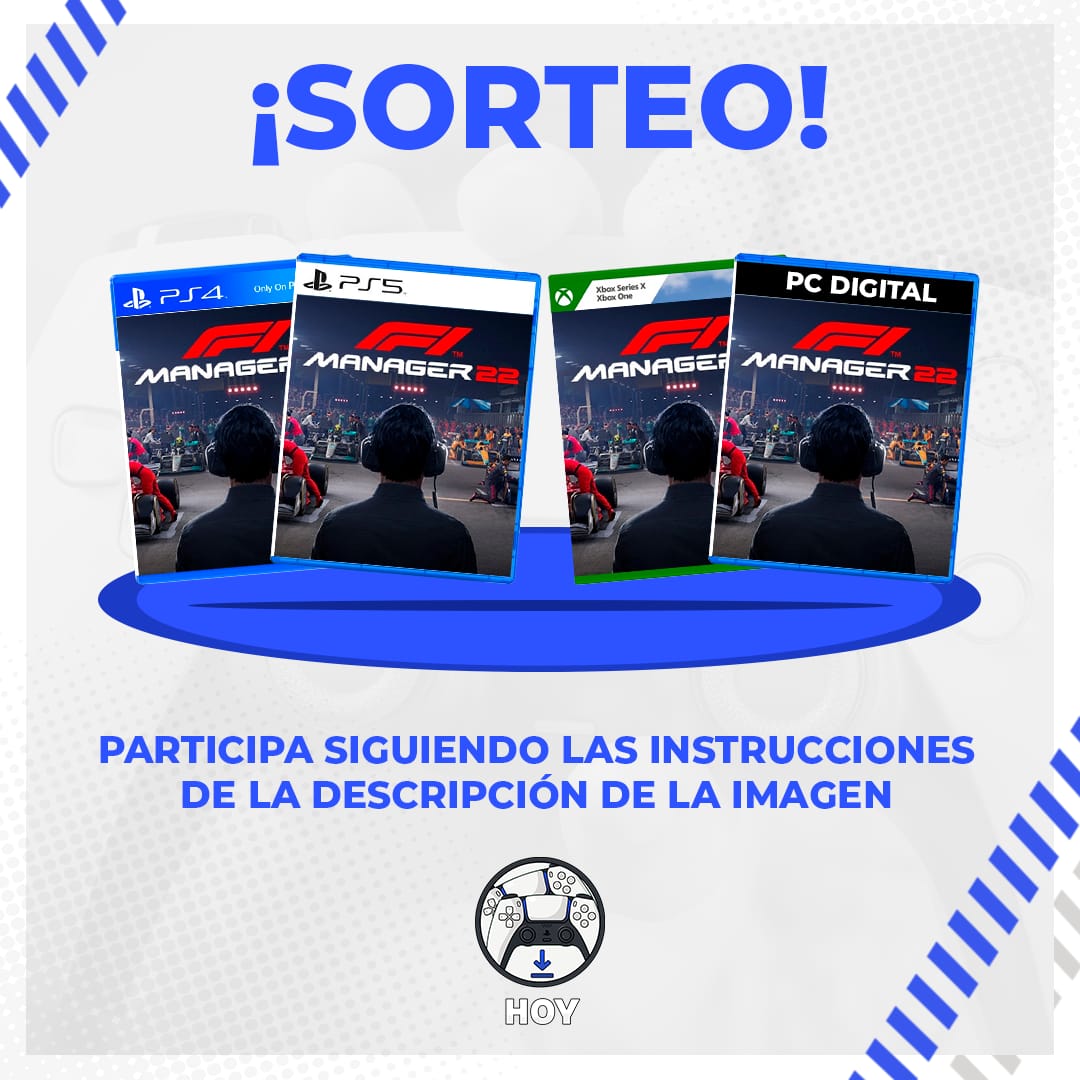 INTERNATIONAL GIVEAWAY 🚨

Sorteamos un F1 Manager 2022 para cualquier plataforma 😎

Tan sólo tienes que:
1. Retweet
2. Sigue a <a href="/LotienesHOY/">Elige tu Videojuego y lo tienes ¡HOY!</a> y a <a href="/AlvaroCarreton/">Álvaro Carretón</a>
3. Comenta tu plataforma
 
El ganador del sorteo se anunciará el 24 de agosto, mucha suerte! 🤞🏼🍀