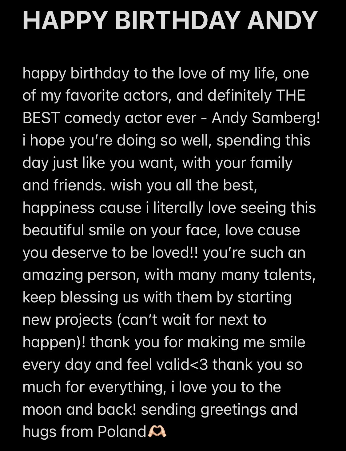 Happy birthday andy samberg    