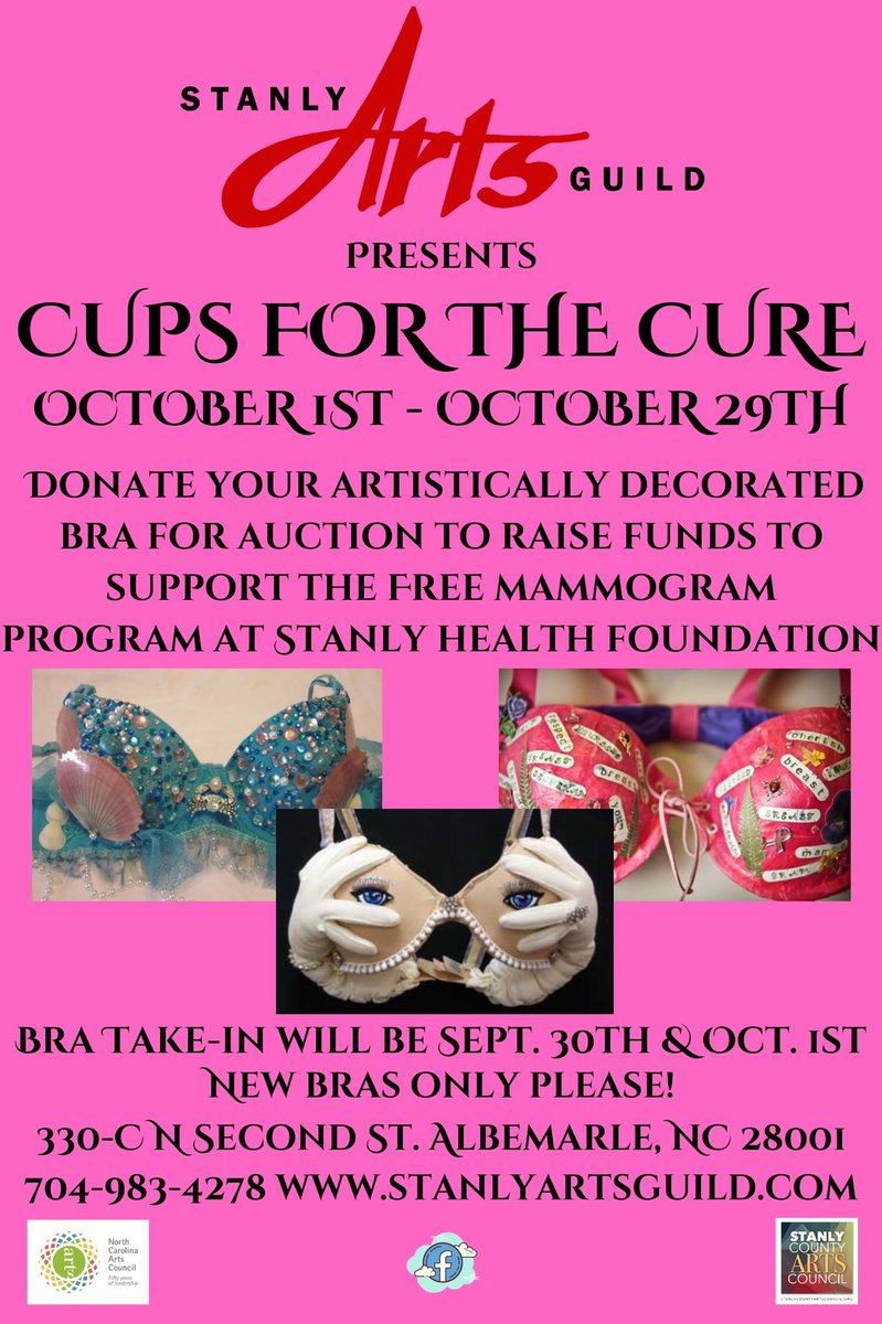 VisitUwharrie's tweet photo. #art of the #uwharrieregionnc ~ Stanly Arts Guild #sag #nature #breastcancer #cupsforthecure #albemarlenc #stanlycountync https://t.co/mXEn1HxRk8