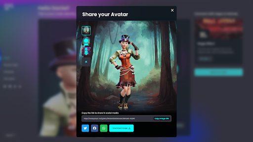 readyplayerme's tweet photo. Share your #readyplayerme avatar with the rest of the world using our new sharing tool 🎉

Starting today, you can use your avatar’s emotion and pose as well as background and frame when sharing it using the Ready Player Me Hub.

Here’s how to use it 👇 https://t.co/HErMfah2nU