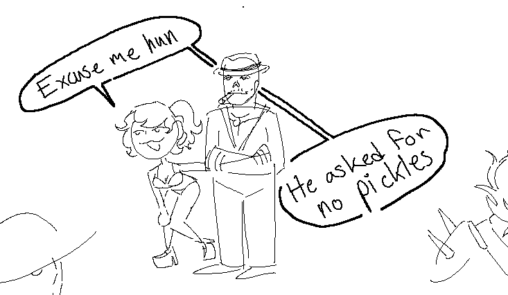 DoubleDeckerBot's tweet photo. @beargrave_AD I have proper sketches for your characters still in the works, because 💖 I adore them 💖, but I saw the last character and couldn't get this image out of my head. https://t.co/5aKCaBuyR2