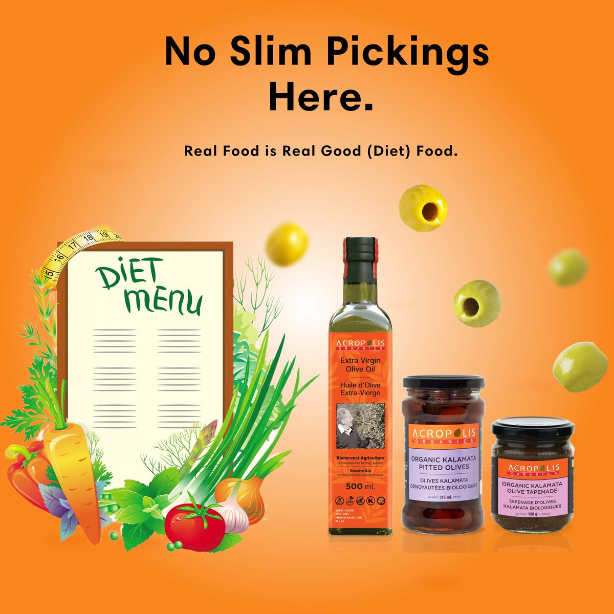 Wondering how to stay beach-body-healthy all year round? ⛱😎No need to  stick to a diet of bland celery and carrots! 🥬🥕

Load up on real Olive-licious monosaturated fats found in our Bioharvest EVOO &amp; Organic Olives. 

#acropolisorganics #cleanfood #dietfood #chemicalfree