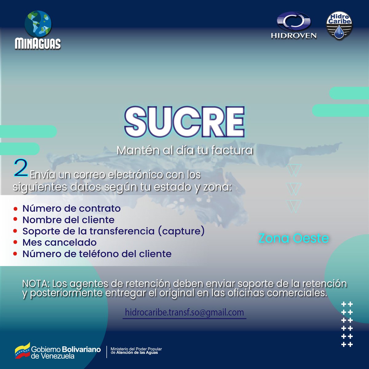 hidrocaribe's tweet photo. 🛑#Sucre

💭 Pensando en la comodidad de nuestros usuarios, te ofrecemos una alternativa de pago Online, para que puedas cancelar el servicio de agua desde la comodidad de tu hogar🏠. 💻
.
.
📌Recuerda que con tu pago #contribuyes con una mejor prestación del servicio. https://t.co/uXOBaionZg