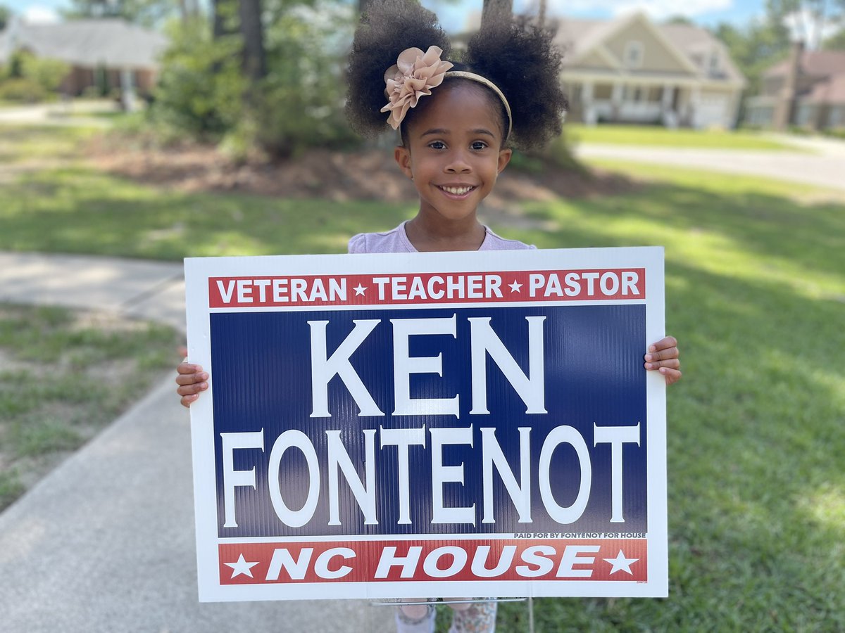 Fontenot for house signs are now available. Please DM me with your address and we will drop one off. (cute little girl not included).
