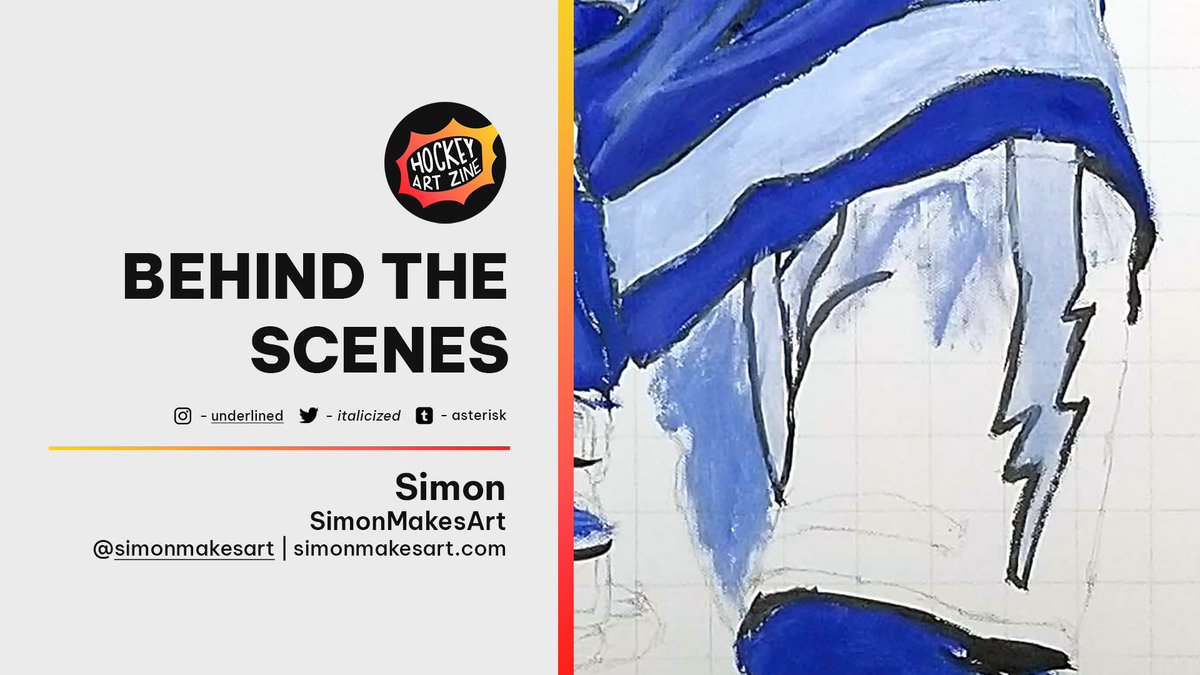 BEHIND THE SCENES ✨

Take a sneak peek and see what our artists have been up to behind the scenes! Here we’ve got a snippet from Simon.

Find out more about Volume 1 of the zine on our carrd. Link in bio.

#hockeyartzine #artistspotlight #hockeyart #hockey