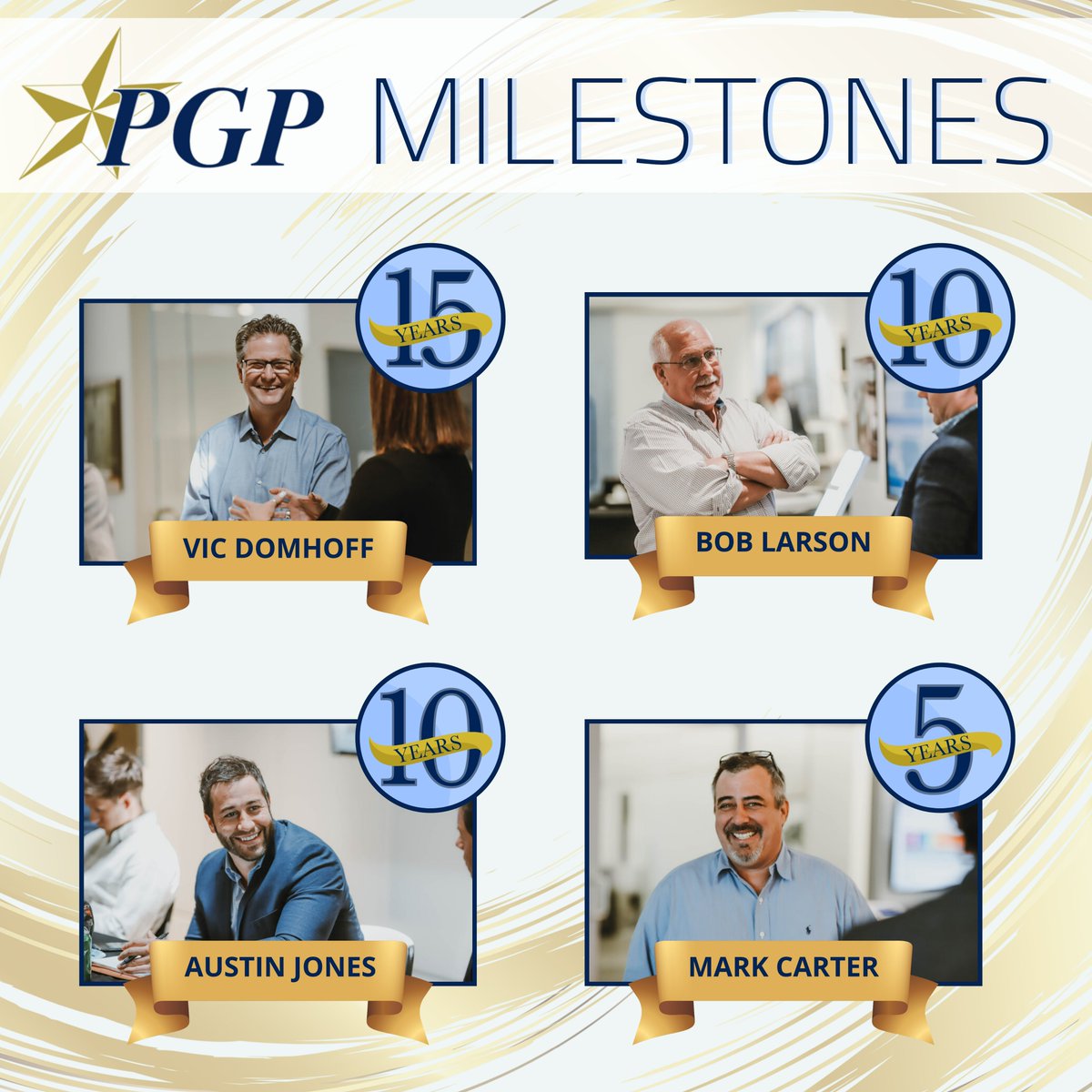 @PGPUSA would like to recognize the tenure milestones our team members have achieved. Congratulations and thank you for your contributions and commitment!